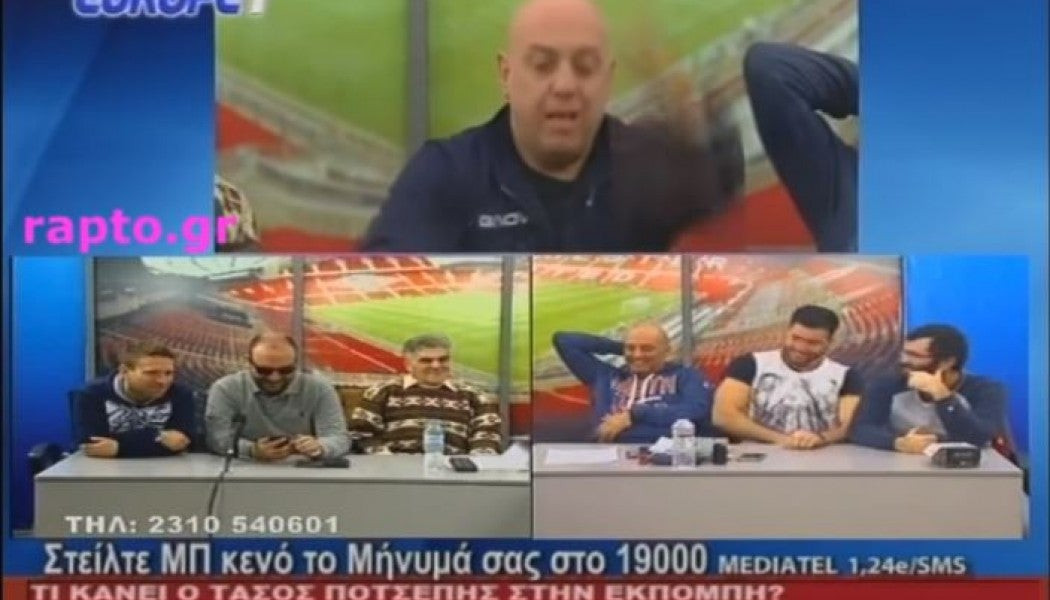 Έκρηξη Ραπτόπουλου: Kοπανάει τραπέζια και κλείνει την εκπομπή έξω φρενών! (βίντεο)